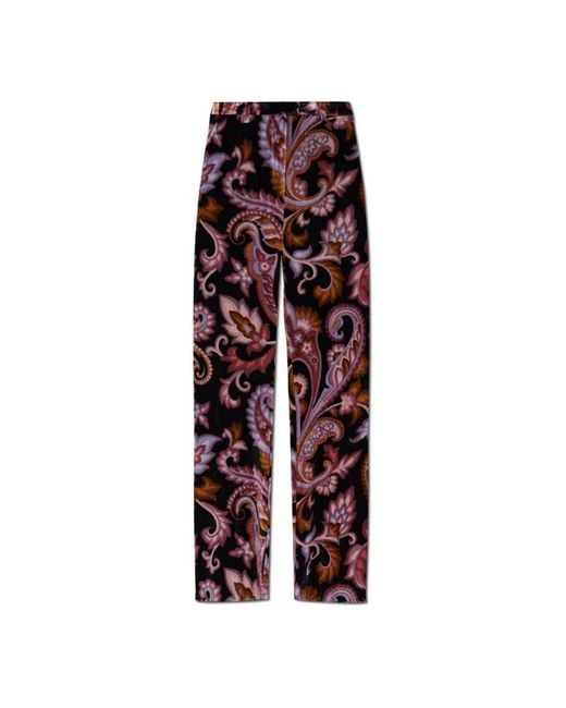 Straight Trousers Etro de color Red