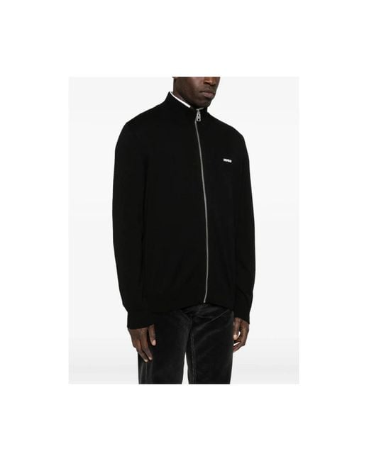 Cardigans di HUGO in Black da Uomo