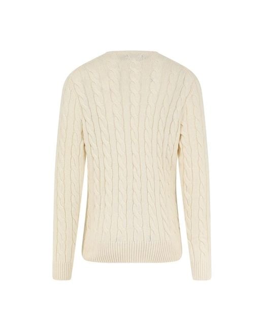 Polo Ralph Lauren White Round-Neck Knitwear for men