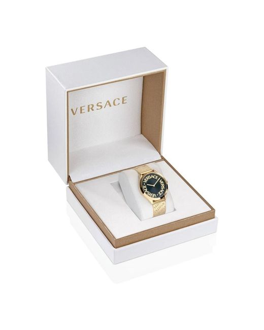 Versace Metallic Versce armbanduhr logo halo 38 mm gold ve2o00522