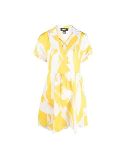 Dresses > day dresses > short dresses DKNY en coloris Yellow