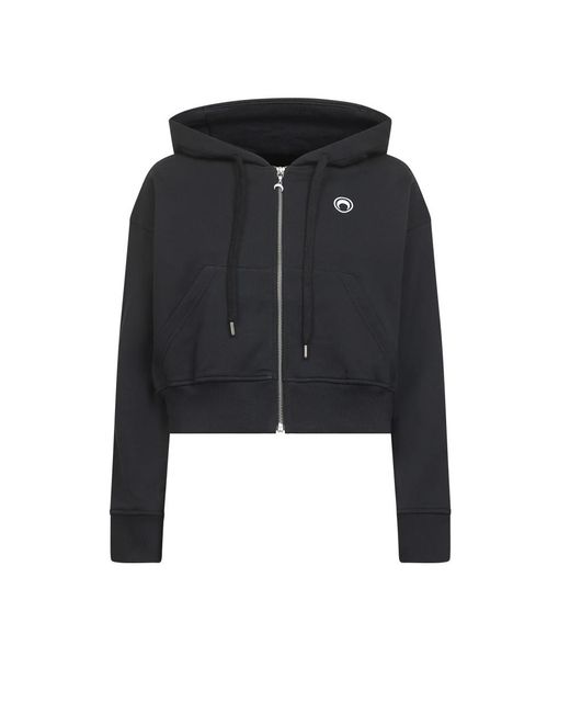 MARINE SERRE Black Zip-Throughs