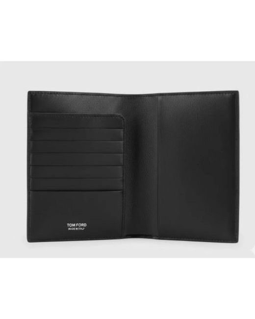 Tom Ford Accessoires ,Zwart ,Leer Lederen Portemonnee Met Krokodillenprint in het Black voor heren