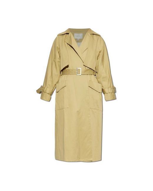 Gestuz Belted Coats in het Yellow