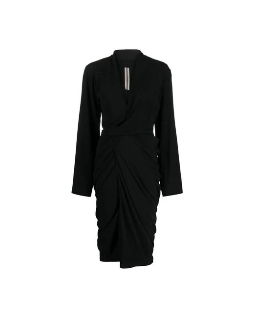 Rick Owens Black Wrap Dresses