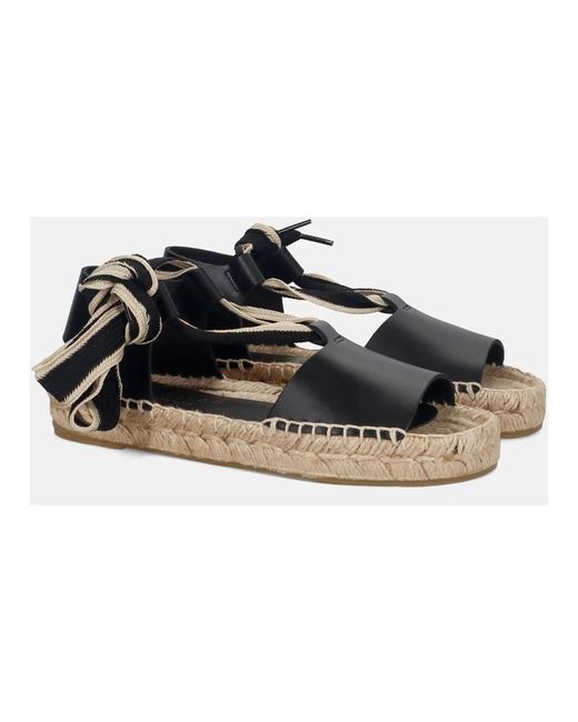 Paloma Barceló Black Flat Sandals