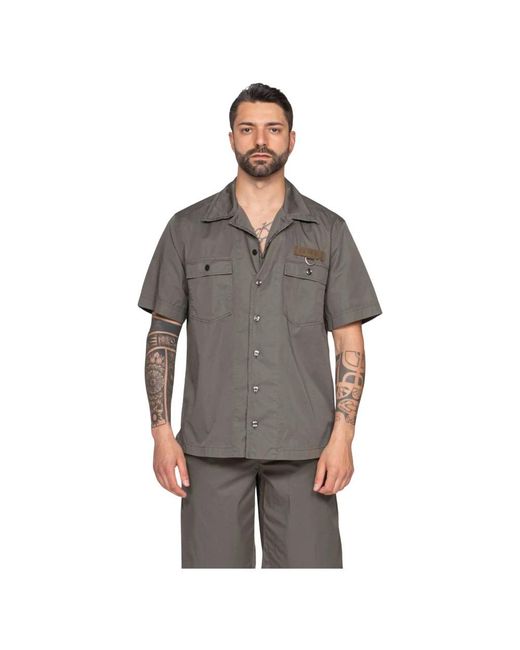 Dolce & Gabbana Pocket Badge Shirt in het Gray voor heren