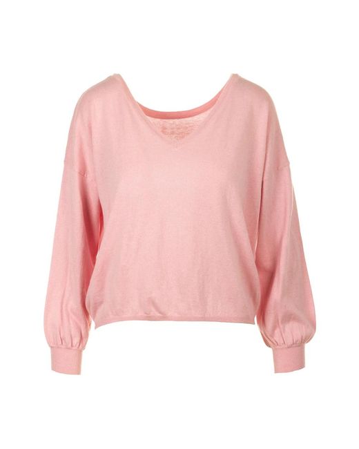 Knitwear > v-neck knitwear Crush en coloris Pink