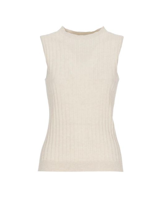 Peserico Natural Sleeveless Tops
