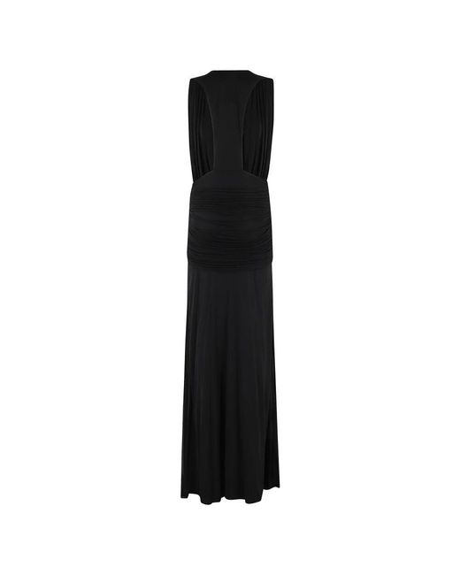 Christopher Esber Black Luftiges ripple drape kleid