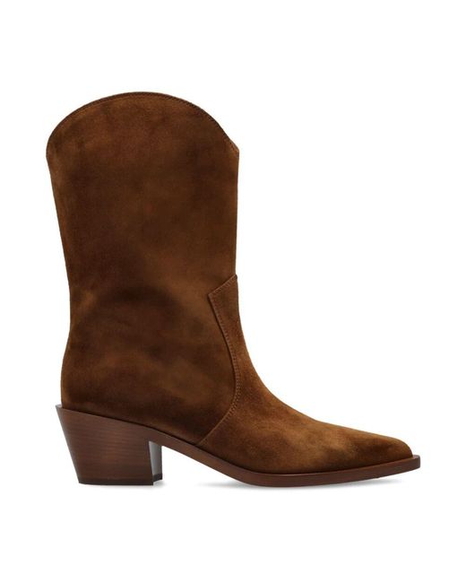 Gianvito Rossi Brown Leder-Cowboystiefel