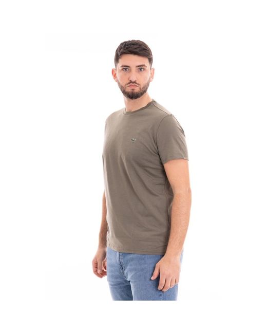 Lacoste Rundhals t-shirt in Gray für Herren