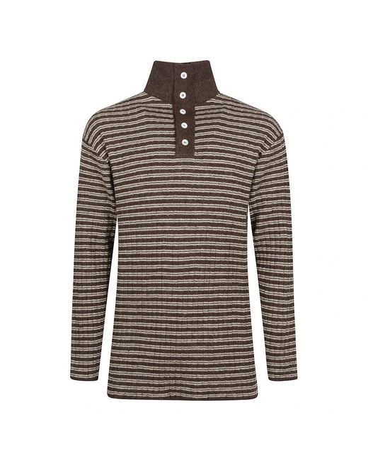 NAMACHEKO Truien & Vesten ,Veelkleurig ,Wol Luther Highneck in het Brown voor heren