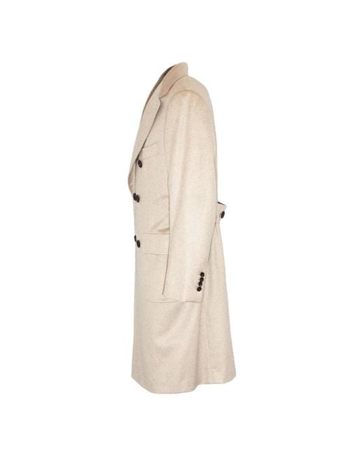 Sartorio Napoli Natural Double-Breasted Coats for men
