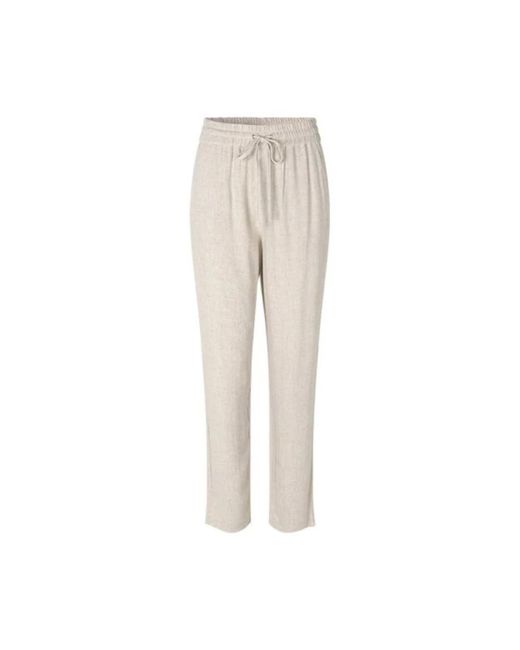 Mbym Natural Klassische Gerade Hose