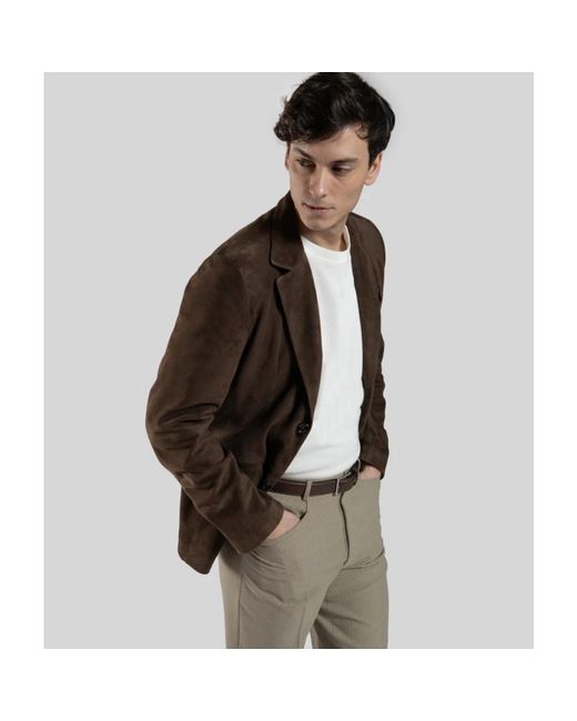 Leather Jackets Gimo's de hombre de color Brown