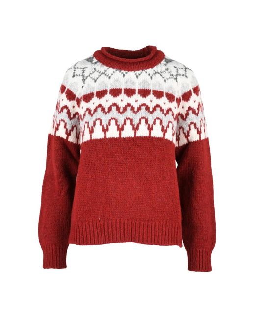 Eleventy Red Round-Neck Knitwear