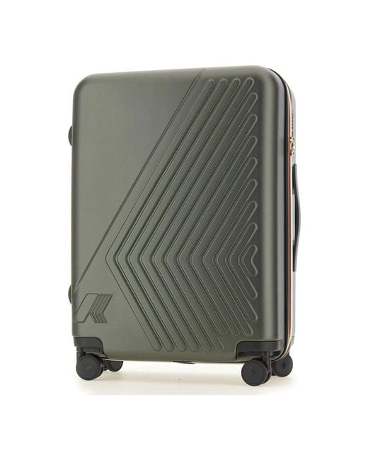 K-Way Green Large Suitcases for men