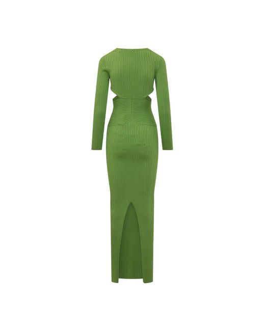 Elisabetta Franchi Green Knitted Dresses