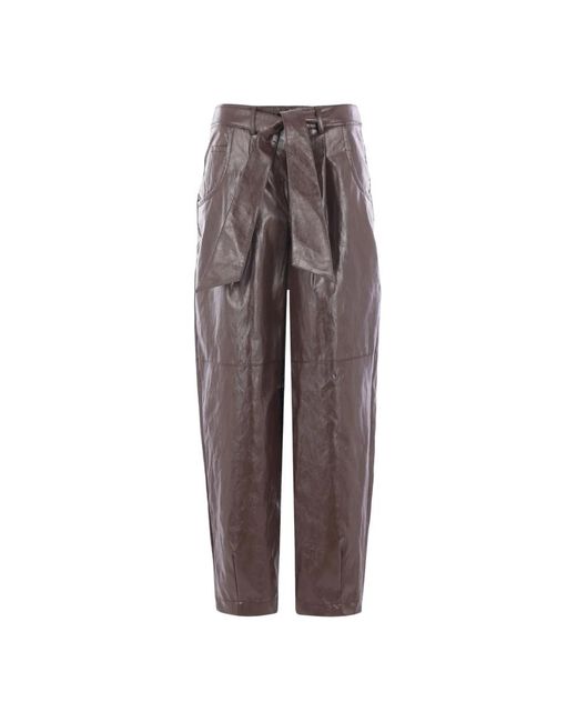 FEDERICA TOSI Brown Wide Trousers