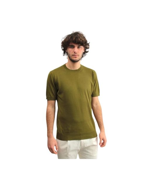 Paolo Pecora Grünes t-shirt mit rundhalsausschnitt in Green für Herren