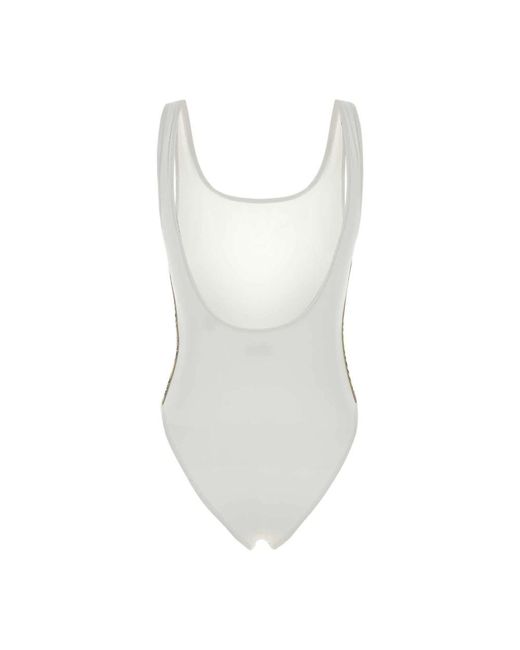 One-Piece Burberry de color White