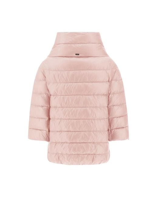 Herno Jassen ,Roze ,Nylon Ultralight Nylon Aminta Jacket in het Pink