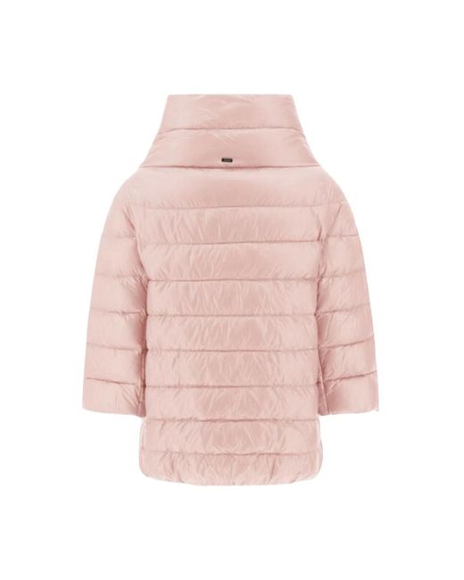 Herno Jassen ,Roze ,Nylon Ultralight Nylon Aminta Jacket in het Pink