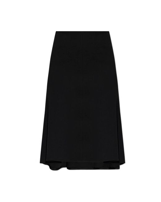 Jil Sander Asymmetrische Rok in het Black
