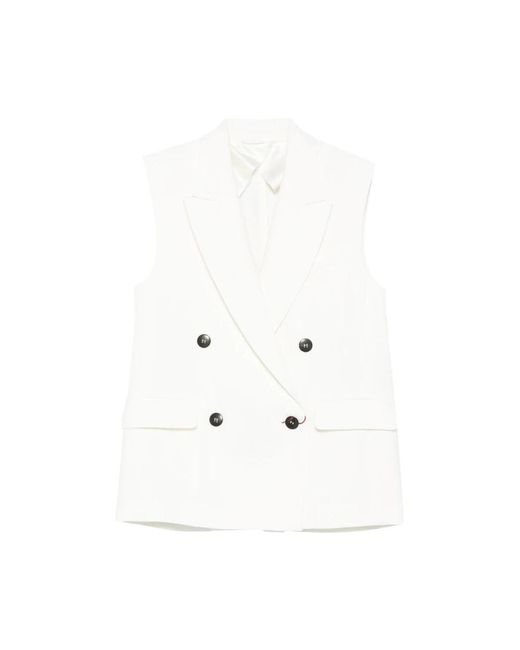 Max Mara White Vests