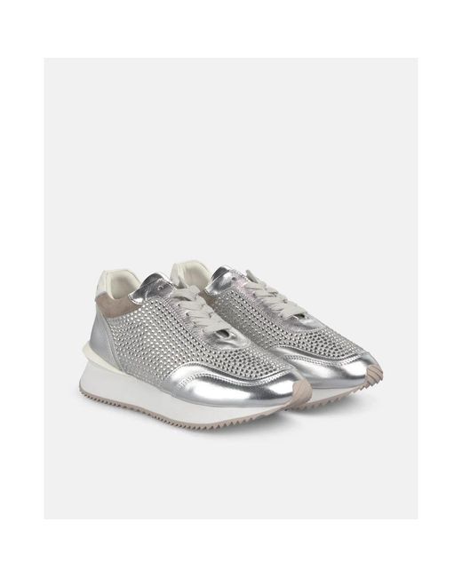 Alma En Pena. Gray Sneaker mit perlen
