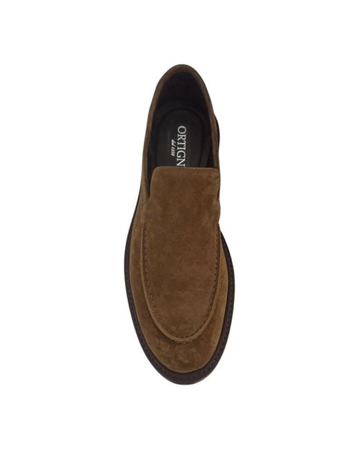 Ortigni Klassischer Lederslipper in Brown für Herren
