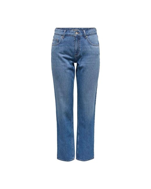 ONLY Straight Jeans in het Blue