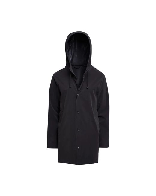 Stutterheim Black Leichter matter regenmantel