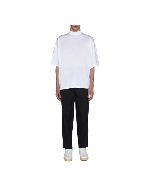 Jil Sander Witte Katoenen T-Shirt Met Turtleneck in het White voor heren