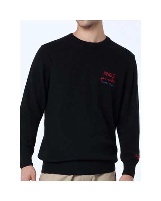 Round-Neck Knitwear Mc2 Saint Barth pour homme en coloris Black