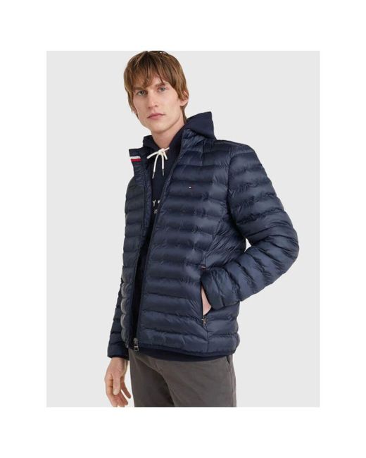 Down Jackets di Tommy Hilfiger in Blue da Uomo