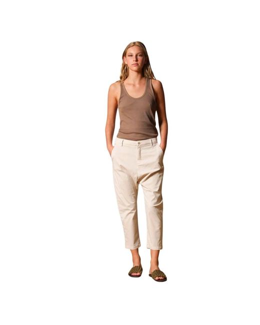 Cropped Trousers di Mason's in Natural
