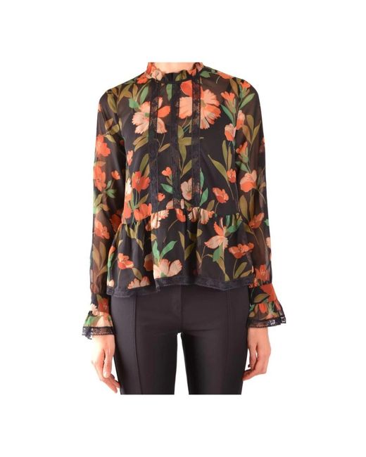 Twinset Overhemden ,Veelkleurig ,Polyester Shirt in het Black