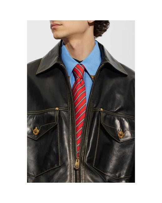 Ties Versace de hombre de color Red