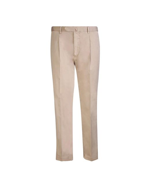 Trousers > slim-fit trousers Dell'Oglio pour homme en coloris Natural
