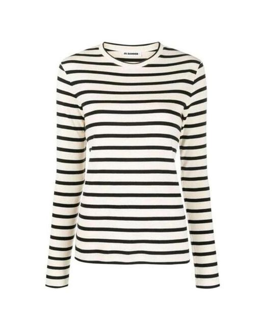 Jil Sander Black Long Sleeve T-Shirts