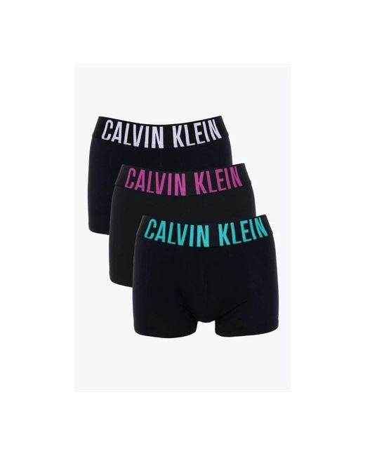 3-pack stretch boxers - noirs di Calvin Klein in Blue da Uomo