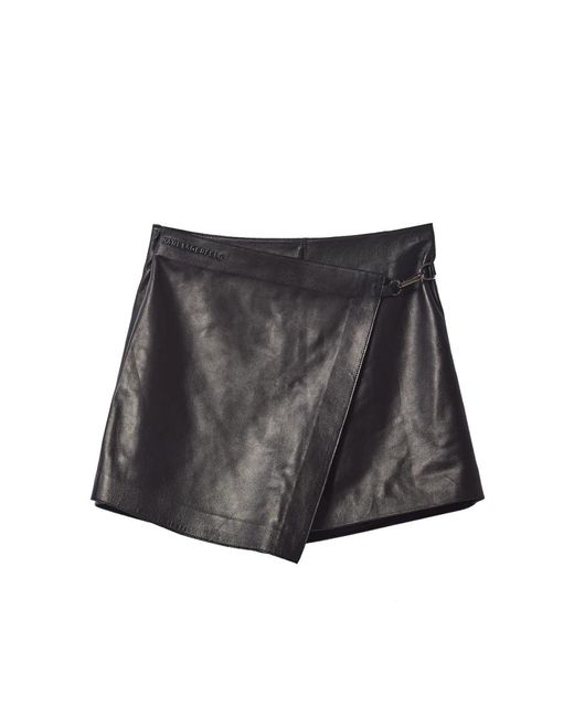 Karl Lagerfeld Gray Leather Skirts