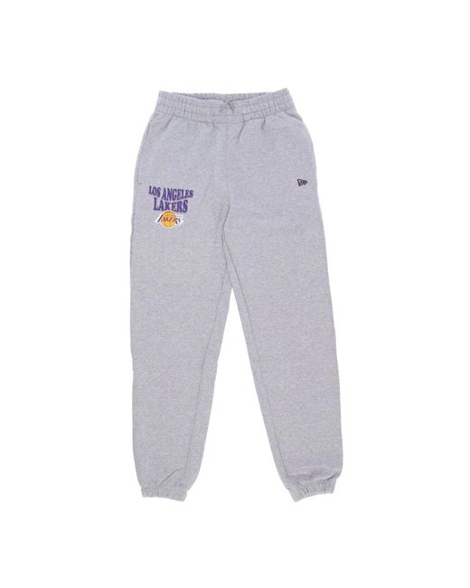 KTZ Broeken ,Grijs ,Katoen Lakers Script Jogger Broek in het Gray voor heren