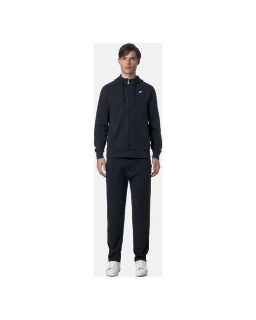 K-Way Iton Interlock Sweatpants in het Blue voor heren