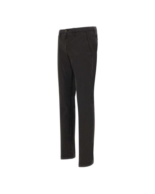 BRIGLIA Black Slim-Fit Trousers for men