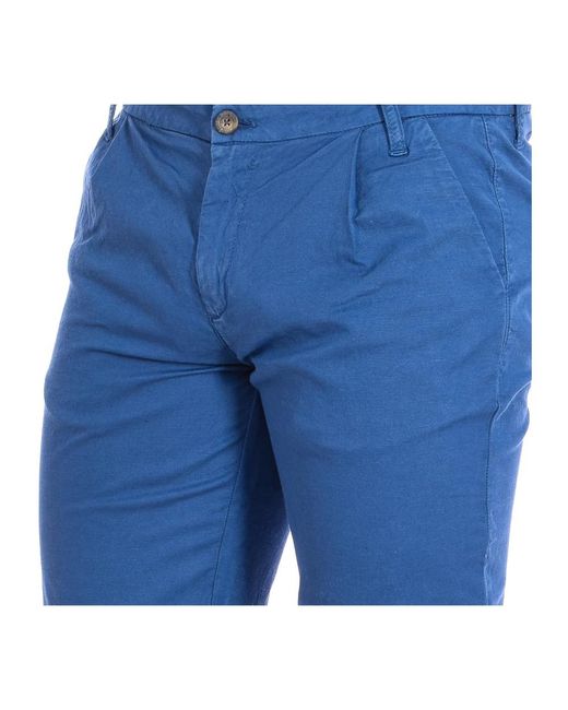 La Martina Blue Casual Shorts for men