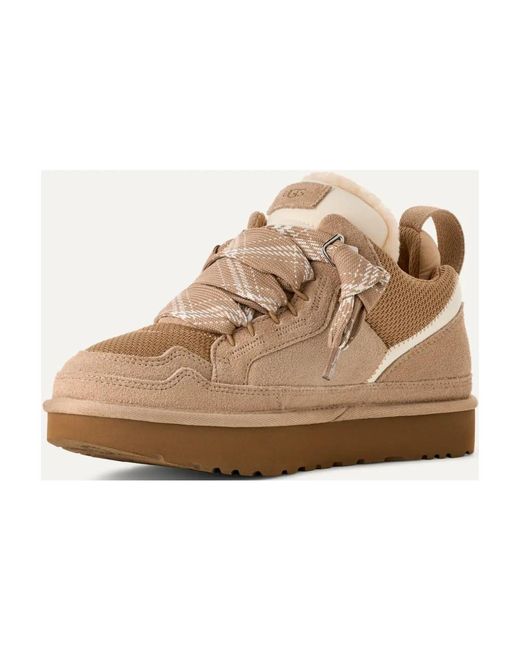 Ugg Natural Wildleder Lowmel Sneakers Mit Lammfellfutter