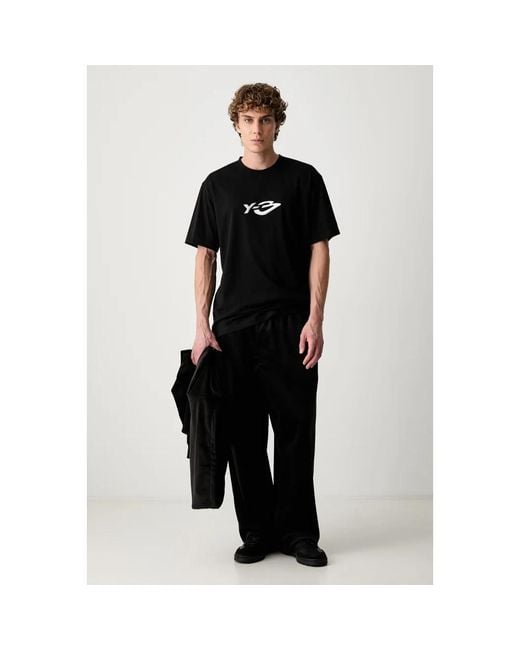 Y-3 Logo Ls Tee in het Black voor heren